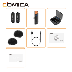 COMICA Vimo S-UC 2.4G ไมโครโฟนไร้สาย USB แบบสองช่องสัญญาณ ระบบตัดเสียงรบกวนรอบทิศทาง สำหรับสมาร์ทโฟนและแล็ปท็อป - Product Image 5