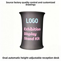 Table de promotion à levage hydraulique pour événements, expositions et cabines photo