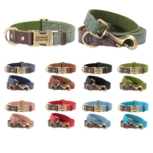 Gepersonaliseerde Luxe Pet Halsband Riem Set Pu Leer Milieuvriendelijk Waterdicht Aanpasbaar Voor Honden Katten Buitenshuis Gebruik - Product Image 3