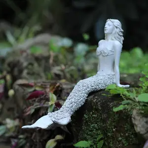 美人鱼花园雕像玫瑰尾Scuplture雕像