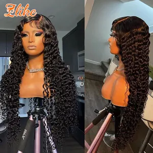 13x6 Raw Indian Lace Frontal Human Hair Wig Glueless HD Full Lace Front Wigs Brazilian Straight Loose Deep Wig For Black Women