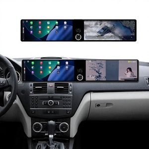 MOOKAKA 12.3 + 12.3 pollici sistema Android doppio schermo per Mercedes-Benz C 2007-2010 lettore di <span class=keywords><strong>auto</strong></span> GPS Stereo DSP WIFI telecamera posteriore - Product Image 1