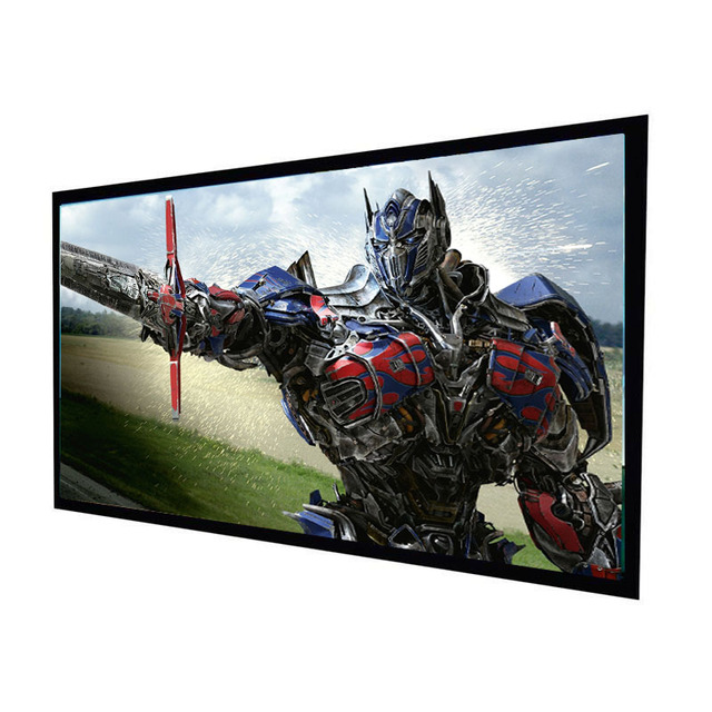 JAVES JAVES-120FS 120" (16:9) Matt White Fixed Frame Projection Screen 105" X 59" Polyester High Gain