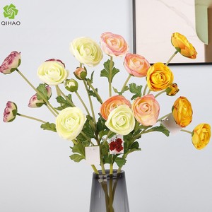 Fleurs artificielles de lotus superposées à 5 têtes, arrangement floral en soie haute simulation, décoration de mariage et de maison, en plastique PU - Product Image 4