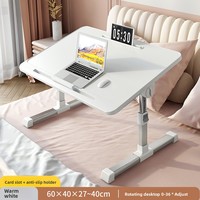 Bureau de lit pliable réglable en hauteur pour ordinateur portable, idéal pour l'écriture, le travail, la maison, le dortoir et les étudiants