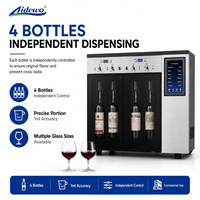 Distributeur de vin intelligent IoT SC-4C, électrique, pour la maison, 4 bouteilles, acier inoxydable, paiement par QR code, télécommande, bar d'hôtel, contrôlé par application