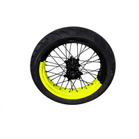 Kit de roues Supermoto KYZ Custom Chrome CNC 17 pouces avec pneus de route complets, pièces de mise à niveau pour moto électrique Surron Ultra Bee