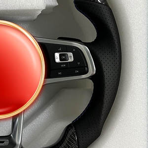 Volant sport en cuir à 3 branches pour VW <span class=keywords><strong>Golf</strong></span> 7.5 GTI MK7 Polo GTS GTD <span class=keywords><strong>GTE</strong></span> Scirocco R Passat CC R-Line MK6 GLI Passat Jetta - Product Image 3