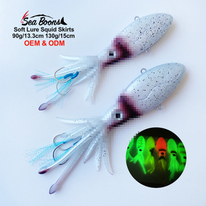 90g 130g 170g 200g 250g UV resplandor pesca suave señuelo <span class=keywords><strong>pulpo</strong></span> Calamar Pesca Mar mar pesca Wobbler cebo calamar Jigs Señuelos <span class=keywords><strong>de</strong></span> Pesca - Product Image 4