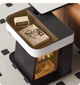 Table basse au design moderne en bois massif, carrée, avec plateau relevable, rangement, mobile avec <span class=keywords><strong>roulettes</strong></span>, meubles de salon - Product Image 6