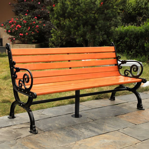 Chaises d'extérieur en bois plastique imperméables, bancs <span class=keywords><strong>de</strong></span> patio en aluminium coulé <span class=keywords><strong>de</strong></span> haute qualité et durables, meubles <span class=keywords><strong>de</strong></span> salon d'extérieur bon marché pour le parc - Product Image 6