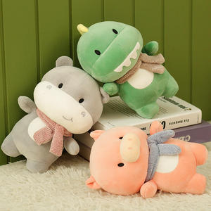 Venta al por mayor de juguetes de peluche de animales del bosque personalizados tela suave León hipopótamo dinosaurio Piggy <span class=keywords><strong>mascota</strong></span> para aliviar el estrés regalos PP algodón - Product Image 2