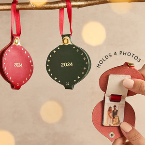 Nuevas joyas de cuero personalizadas con foto, llavero con foto para regalo de Navidad, caja de fotos en blanco para sublimación térmica - Product Image 1