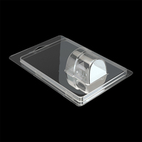 Emballage en blister en forme de coquille de palourde pour conteneur en verre de 6 ml, plastique PET transparent, usage industriel dans l'électronique grand public