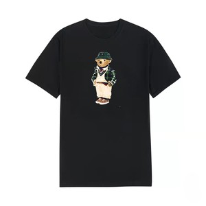 Camiseta de Algodón Puro para Mujer Little Bear 26, Colección Primavera Verano, Cuello Redondo, Bordado Intenso, Corte Regular Informal - Product Image 4