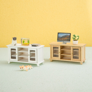 1:12 Miniature DIY Wood Toy Set for Dollhouse <b>Sideboard</b> & TV <b>Cabinet</b> Combination for TV & Furniture <b>Display</b> - Product Image 5