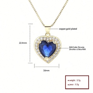 Colliers pour femmes en zircon plaqué or 18 carats Golden Passion Wholesale, bijoux de mode pour femmes - Product Image 6
