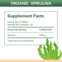 Comprimés de spiruline biologique - Complément alimentaire pur à base d'algues, certifié GMP pour le soutien immunitaire et l'augmentation de l'énergie