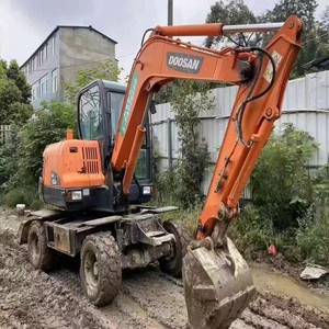 Excavadora de ruedas de marca KOREA <span class=keywords><strong>DOOSAN</strong></span> DX60w Original de segunda mano usada de 6 toneladas de alta calidad y bajo precio para gran oferta - Product Image 5