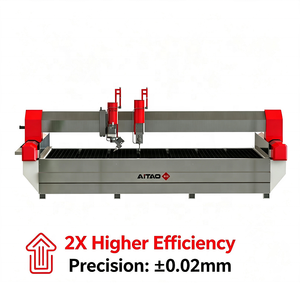 Aitao 5 Axis CNC Waterjet Cutting <b>Machine</b> Stone Metal Versatile Cutter for Marble Kitchen Countertops and Steel Industrial Parts - Product Image 3