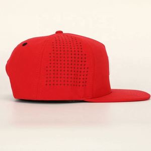 Wholesale Custom Design Your Own Logo <b>Mens</b> 5 Panel Laser Cut Hole Hat,<b>Flat</b> Bill Waterproof Hip Hop Gorras Snapback <b>Cap</b> - Product Image 5