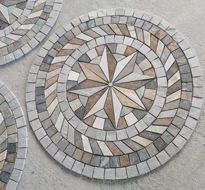 Mẫu Thiết Kế Theo Yêu Cầu Màu Be Tự Nhiên <span class=keywords><strong>Slate</strong></span> Mesh Backed Gạch Khảm Cho Sàn Nhà - Product Image 5