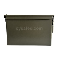 CYSAFES Boîte de munitions Boîte de munitions en métal Charnières Protection contre la rouille Portable Stockage de munitions personnalisé