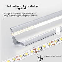 Diffuseur d'angle ombragé en alliage d'aluminium 6063 série T5 sur mesure 60x60mm pour bande LED, dimmable, soudage par flexion, garantie 5 ans