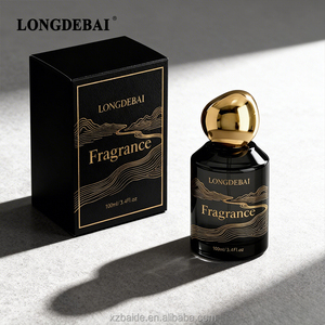 Botella de Perfume Vacía de Lujo Personalizada, Redonda, de 50ml, 30ml, 100ml, con Atomizador, de Vidrio Negro, con Embalaje - Product Image 3