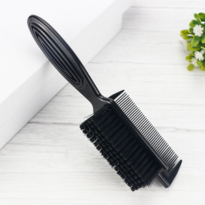 Amazon Top Seller Double-sided Barber Fade Brush Hairstyling Barberia Neck Duster Brush Combine Comb