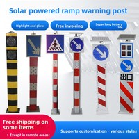 Panneau de signalisation routière à LED réfléchissant solaire, type flèche, pour déviation de véhicules sur rampes et poteaux