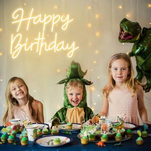 Letrero de Neón <span class=keywords><strong>con</strong></span> <span class=keywords><strong>Letras</strong></span> Inglesas LED Personalizadas, Luces Decorativas de Feliz Cumpleaños, <span class=keywords><strong>Palabras</strong></span> Luminosas para Eventos y Festivales - Product Image 1