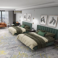 Tapis mural de prière moderne abstrait de haute qualité en laine et nylon Axminster, ignifuge et sur mesure, pour hôtels et salons