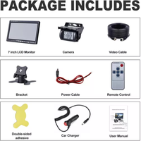 Kit de caméra de recul avec moniteur de 7 pouces et système de vision nocturne étanche pour camion ou camping-car.