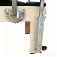 Table de Pilates Professionnelle 3-en-1 en Bois d'Érable Ultra-Silencieuse, Portable et Réglable avec Cadre en Aluminium pour Reformer, Cadillac et Trapèze