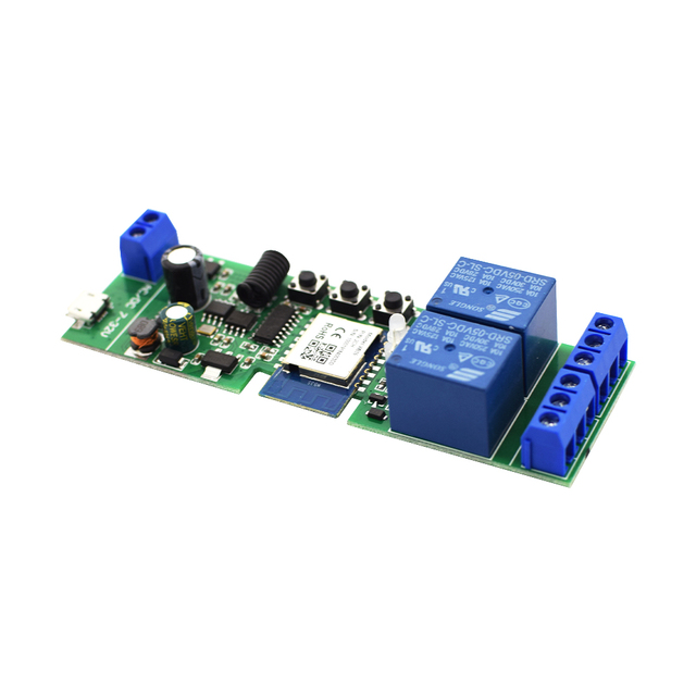Zigbee 2CH Tuya Smart Switch Smart Life Module,DC 12V 24V 32V, 2 Channel   RF433 Relay 2MQTT Gateway