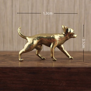 1 pièce, figurine décorative créative et mignonne de chiot sans poils en bronze, pour bureau ou table basse - Product Image 4