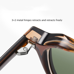 Venta al por mayor gafas de sol polarizadas de acetato de gama alta TR90 Marco de gran tamaño diseño de gafas de sol para hombres y mujeres - Product Image 3