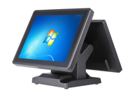 Sistema POS con Pantalla Táctil Capacitiva Dual de 15 Pulgadas, Caja Registradora para Restaurante, Supermercado, Comercio Minorista, Disponible en Stock