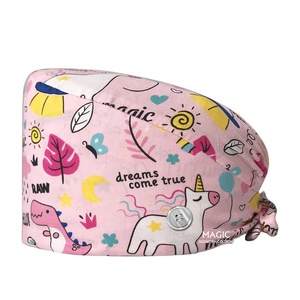 Accesorios médicos para instalaciones sanitarias, gorra de enfermera, sombrero de trabajo médico <span class=keywords><strong>con</strong></span> botón, exfoliante quirúrgico Unisex - Product Image 1