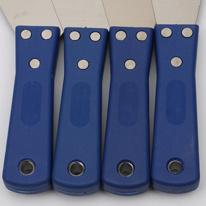 Stainless Steel Putty Knife Set 3pcs Blue Handle Paint Scraper Household Industrial Coating Tool - Product Image 3