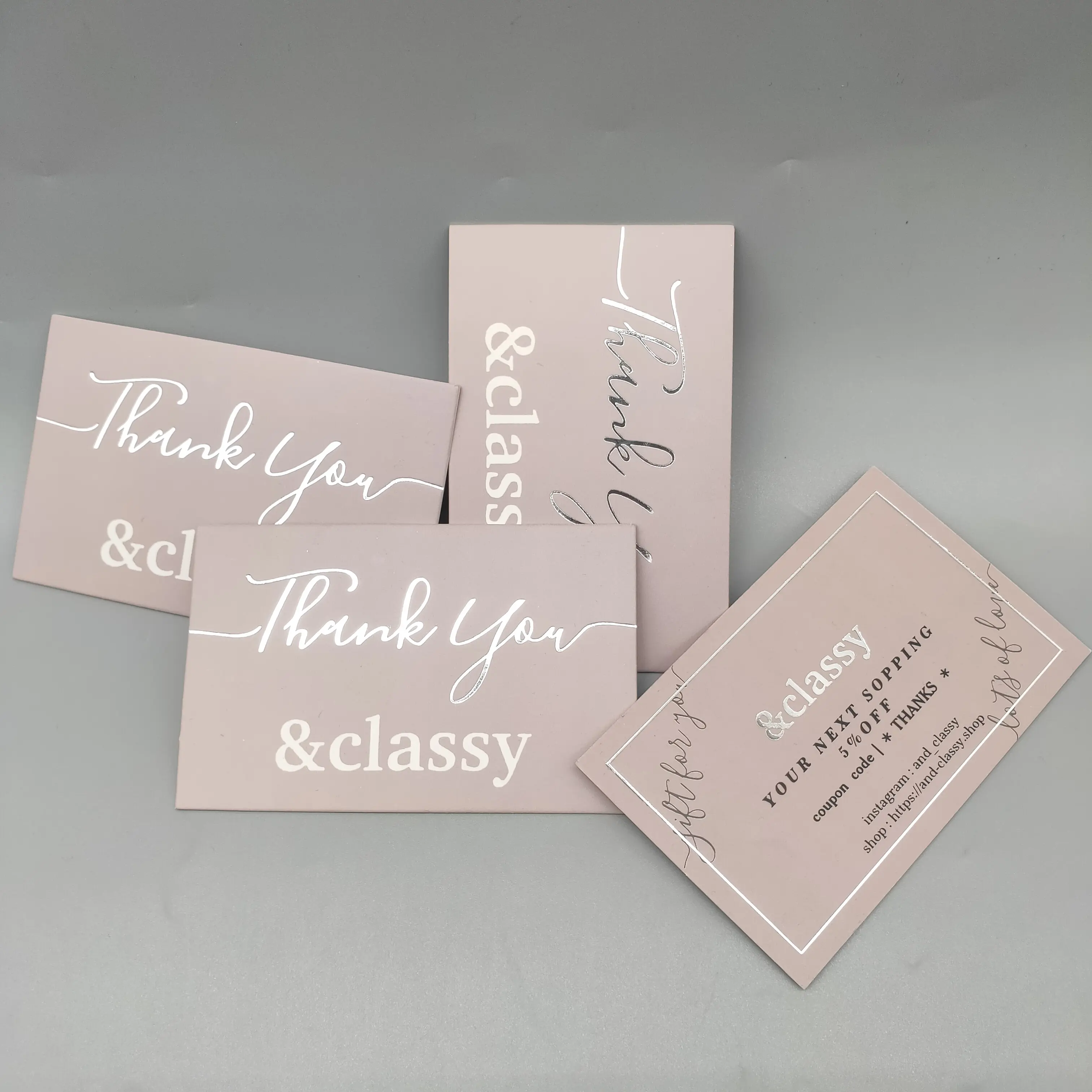 Custom Thank You Cards With Logo Print Thank You Greeting Christmas Paper Card