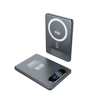 Batterie externe magnétique L154 5000 mAh avec écran couleur TFT, charge rapide sans fil 15W, charge rapide PD 20W, multi-appareils, gravure laser gratuite