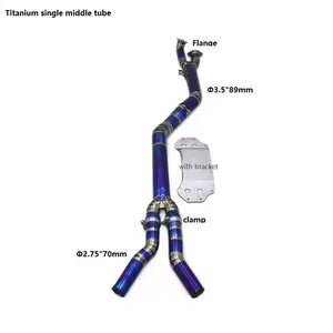 Fabrieksprestaties 3.5Inch Uitlaat Middenpijp Voor Bmw M3/M4 G80/G8x G83 G82 3.0T 2021-2023 Middelste Uitlaatpijpen Met Beugel