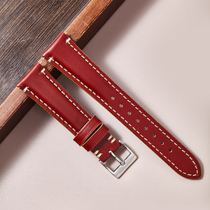 สายนาฬิกาหนังนิ่มเงาแบบขายส่ง ขนาด 20 มม. 22 มม. พร้อมซับในระบายอากาศ ใช้ได้กับนาฬิกา Samsung Huawei Classic Quartz - Product Image 3