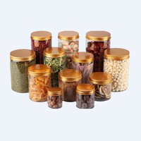 Envase Cilíndrico de Plástico PET Transparente de 400ml 500ml con Tapa de Rosca de PP, Color Personalizado, para Envasar Bocadillos, Dulces, Galletas, Alimentos, Té, Bebidas Energéticas, Pasteles