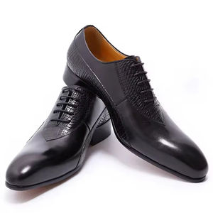 Zapatos de Vestir de Cuero Genuino Hechos a Mano, Impermeables, para Hombre, Formales, de Oficina, para Boda, Antideslizantes, Transpirables, Cómodos y Ligeros - Product Image 2