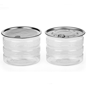 Sigillata di <span class=keywords><strong>Plastica</strong></span> Trasparente in PET Jar Jar Contenitore di Conservazione Degli <span class=keywords><strong>Alimenti</strong></span> Con Alluminio Facile Coperchio Aperto - Product Image 5