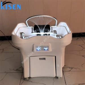 Kisen <b>Silver</b> Arch Zen-flow Shampoo Basin Head Spa Bac Good Quality Hair Wash Sink Portable 2 Water Tanks Pipeless Design - Product Image 2