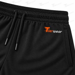 Shorts Bermuda pour homme, couleur noire unie, avec cordon de serrage à la taille et poches, décontractés, tricotés, respirants, en tissu molletonné - Product Image 5